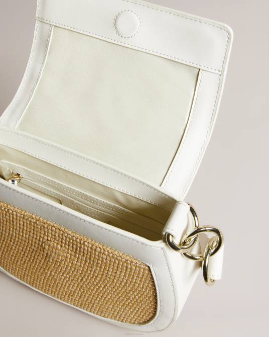 Ted Baker mujer 2ZFP718 bolsas bandolera staceli de rafia blanco