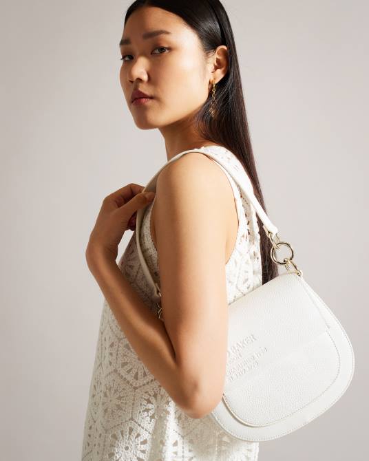 Ted Baker mujer 2ZFP719 bolsas bolso bandolera con cintas y logo daliai crudo