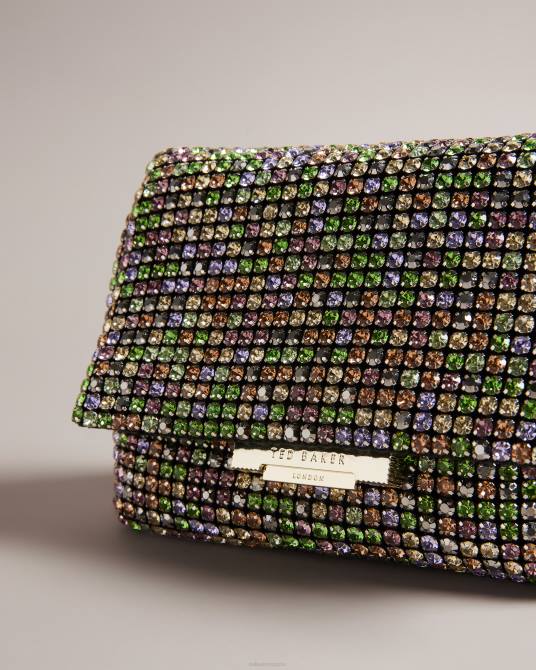 Ted Baker mujer 2ZFP725 bolsas bandolera mini con cristales brillantes multicolor