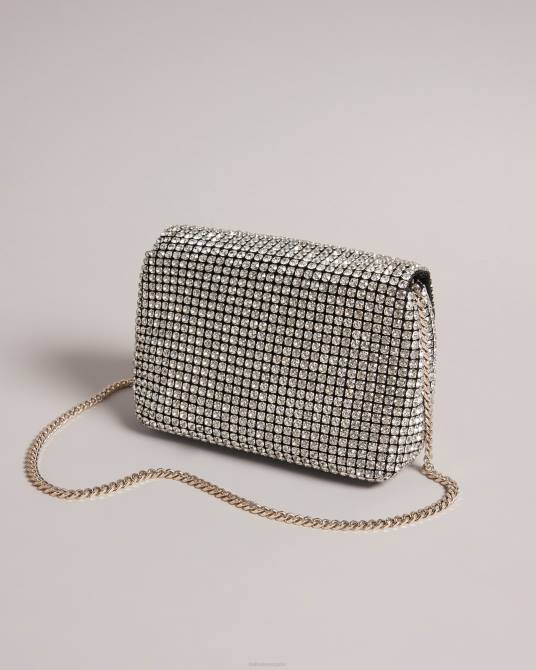 Ted Baker mujer 2ZFP739 bolsas bandolera mini con cristales brillantes plata