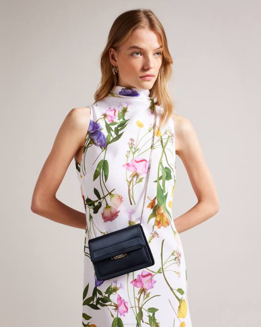 Ted Baker mujer 2ZFP748 bolsas bandolera kienya de satén azul oscuro