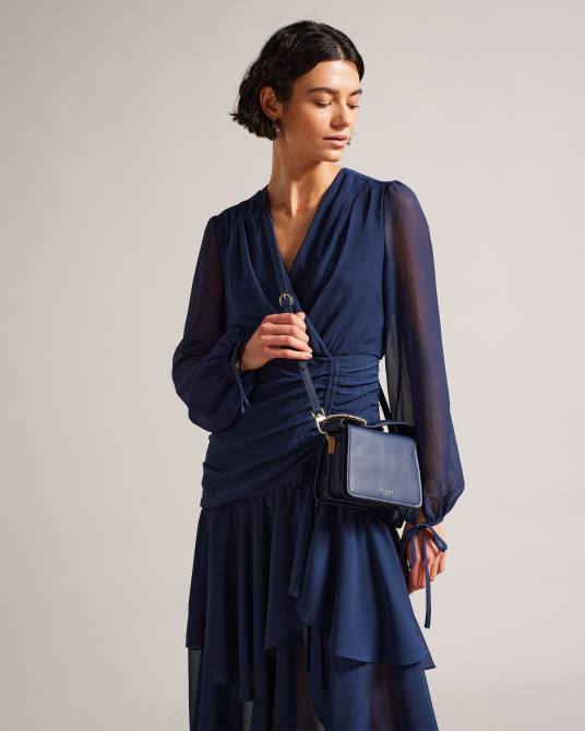 Ted Baker mujer 2ZFP794 bolsas bandolera emie con detalle de joya azul oscuro