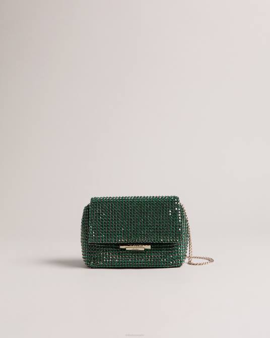 Ted Baker mujer 2ZFP795 bolsas bandolera mini con cristales brillantes verde