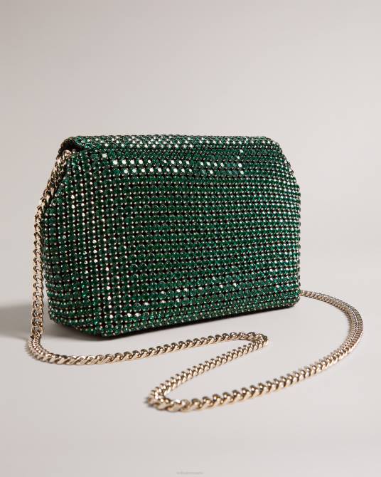 Ted Baker mujer 2ZFP795 bolsas bandolera mini con cristales brillantes verde