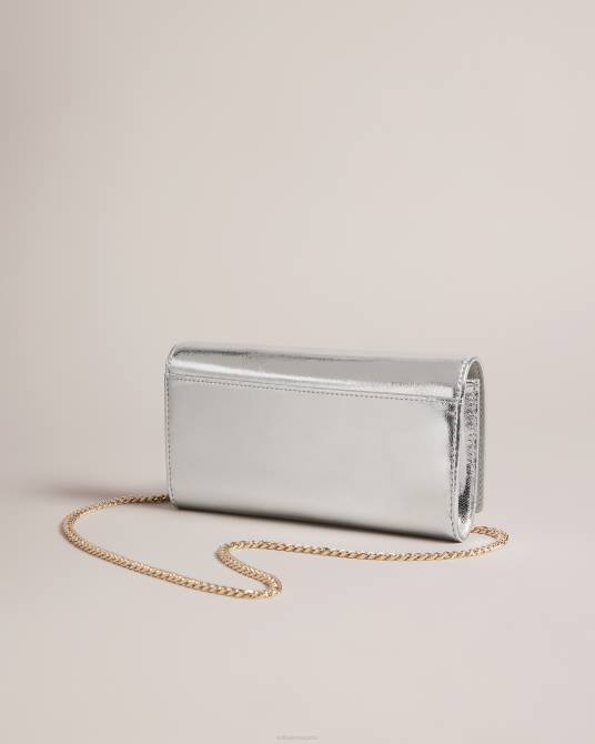 Ted Baker mujer 2ZFP808 bolsas bandolera liberta de piel metalizada plata