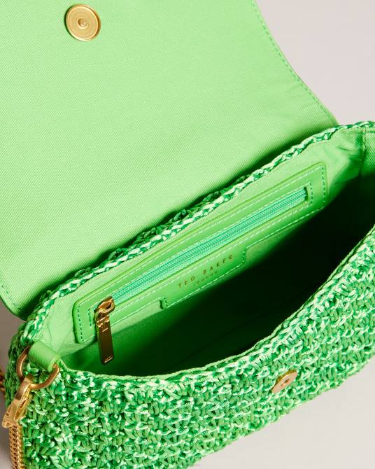 Ted Baker mujer 2ZFP809 bolsas bolso bandolera tikyra de satén y crochet verde