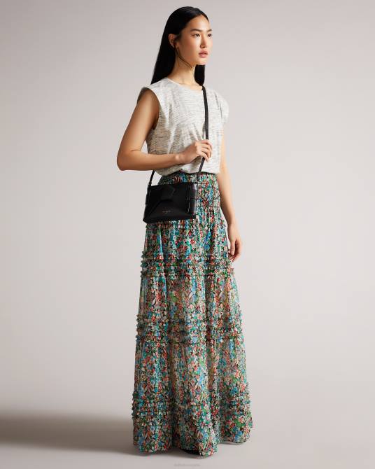 Ted Baker mujer 2ZFP810 bolsas bandolera jimsina de poliuretano con lazo negro