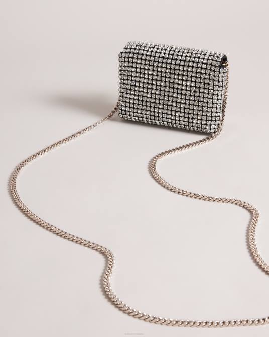 Ted Baker mujer 2ZFP813 bolsas bandolera con cristales gliteri plata