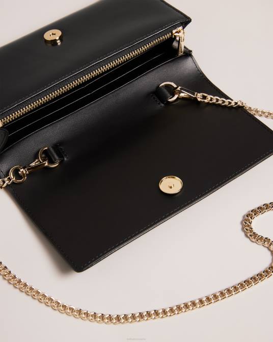 Ted Baker mujer 2ZFP817 bolsas bandolera liberta de piel metalizada negro