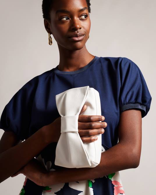 Ted Baker mujer 2ZFP713 bolsas bolso de mano niasa con detalle de lazo crudo