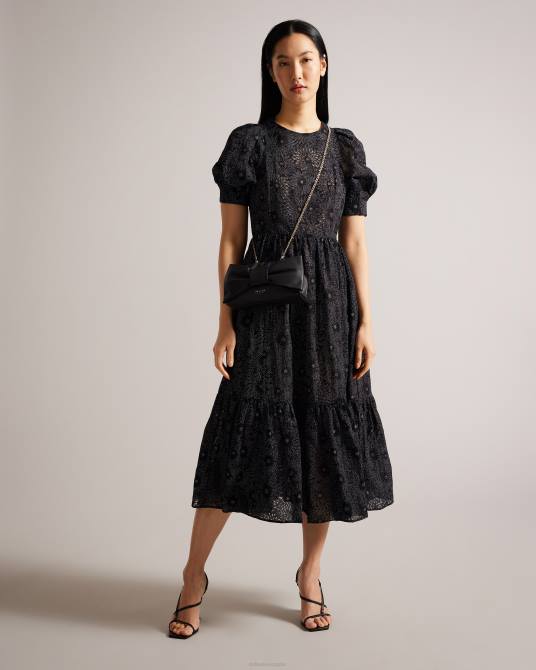 Ted Baker mujer 2ZFP721 bolsas bolso de mano niasa con detalle de lazo negro