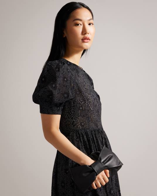 Ted Baker mujer 2ZFP721 bolsas bolso de mano niasa con detalle de lazo negro