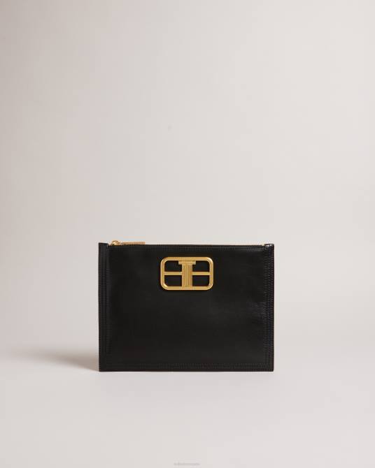 Ted Baker mujer 2ZFP747 bolsas bolso de mano tikila llamativo con herrajes negro
