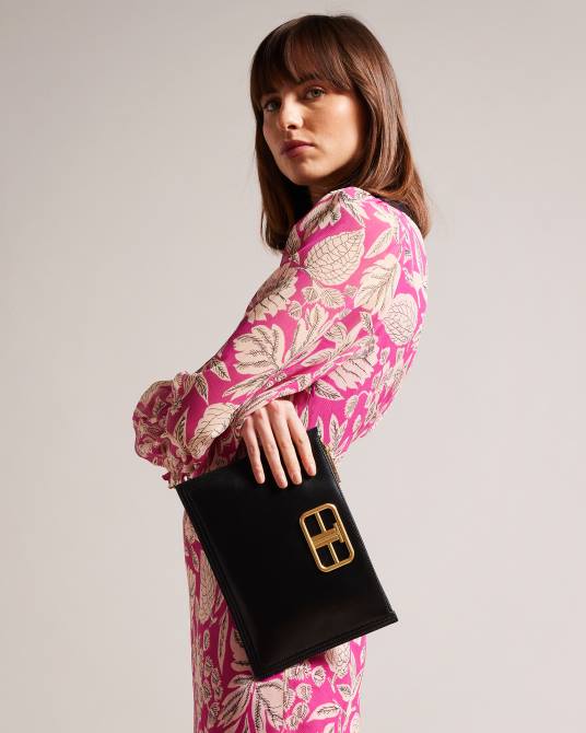 Ted Baker mujer 2ZFP747 bolsas bolso de mano tikila llamativo con herrajes negro