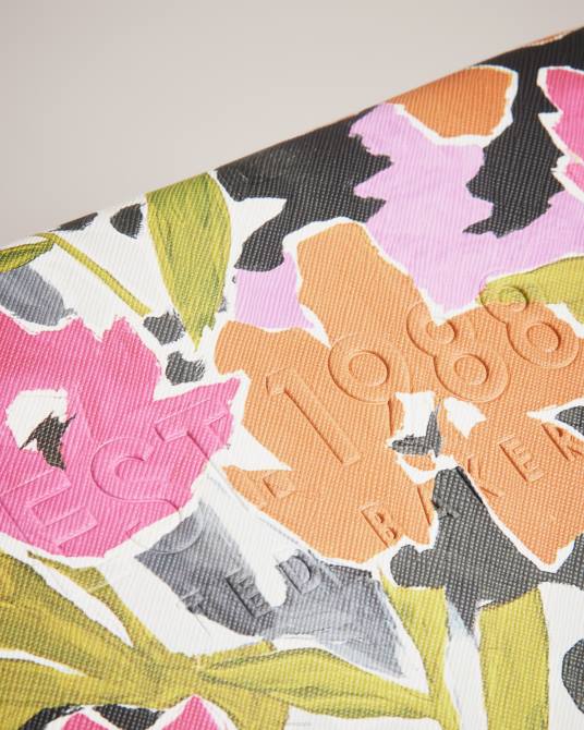 Ted Baker mujer 2ZFP812 bolsas magnoly bolso de mano con estampado magnolia rosa