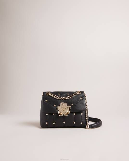Ted Baker mujer 2ZFP712 bolsas bolso acolchado ayalisa de piel con tachuelas negro