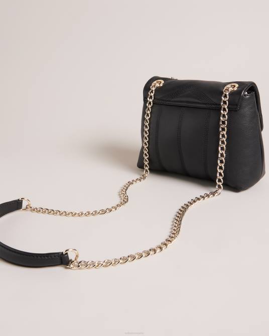 Ted Baker mujer 2ZFP712 bolsas bolso acolchado ayalisa de piel con tachuelas negro