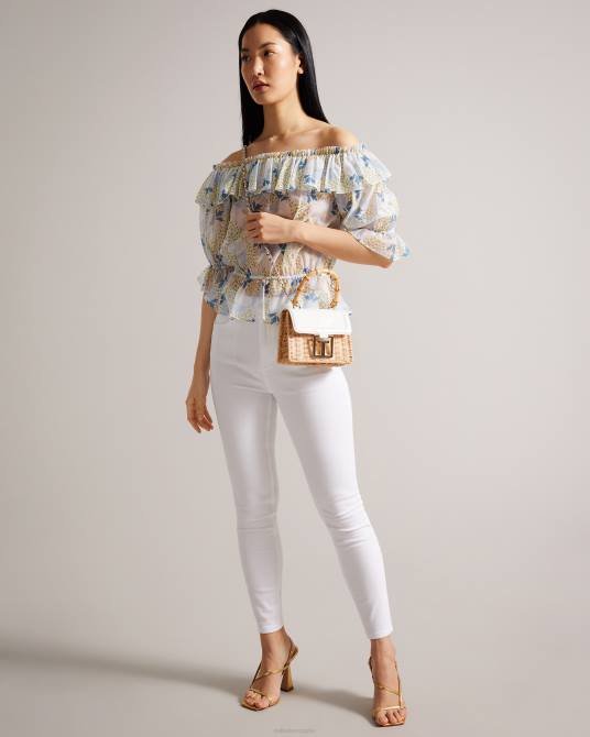 Ted Baker mujer 2ZFP717 bolsas bolso canasto jaynina mini imitación cocodrilo crudo