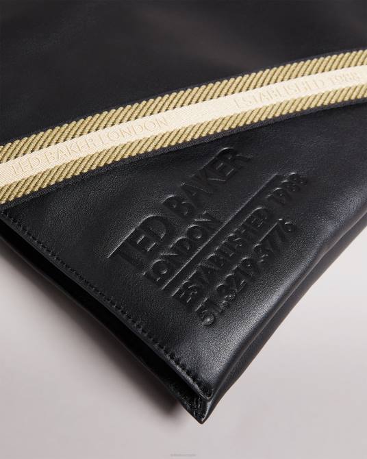 Ted Baker mujer 2ZFP785 bolsas bolso hobo grande con cincha y logo darcita negro