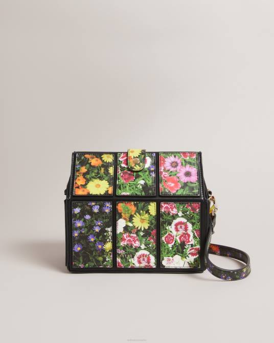 Ted Baker mujer 2ZFP788 bolsas bolso de invernadero floral grnhous negro