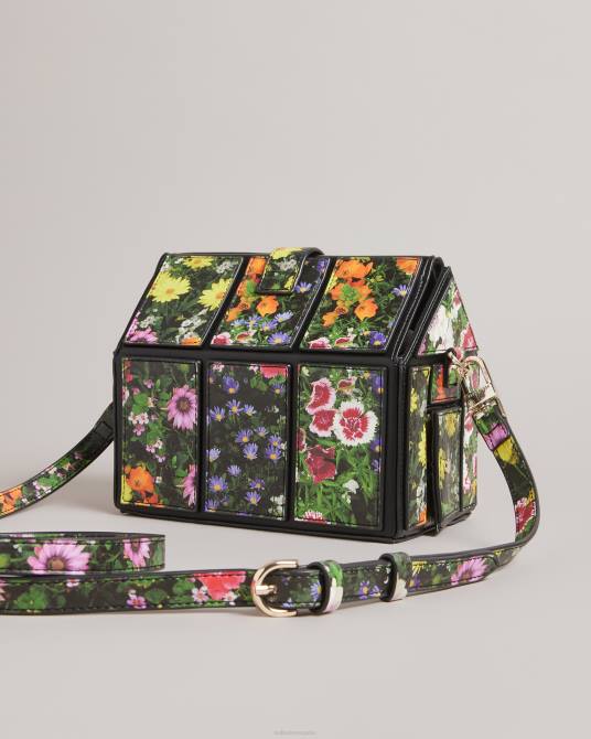 Ted Baker mujer 2ZFP788 bolsas bolso de invernadero floral grnhous negro