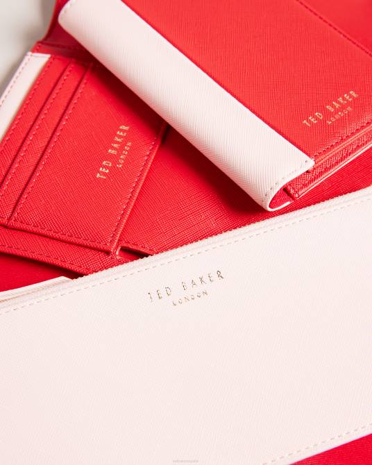 Ted Baker mujer 2ZFP801 bolsas billetera de viaje viajera rojo