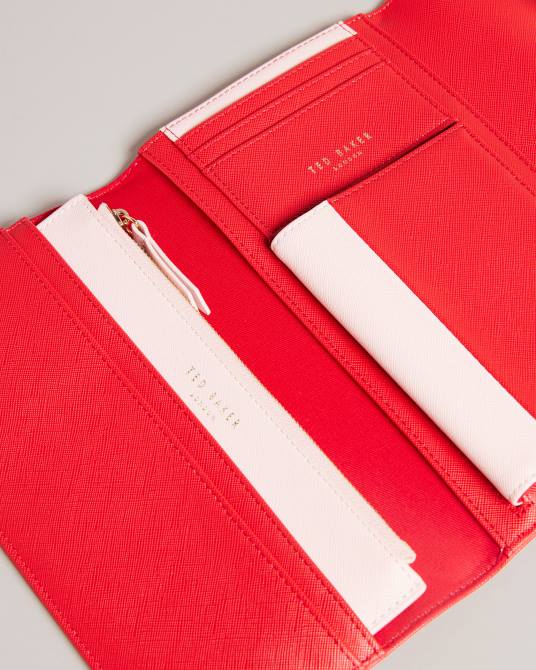 Ted Baker mujer 2ZFP801 bolsas billetera de viaje viajera rojo