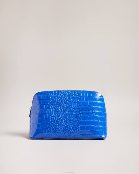 Ted Baker mujer 2ZFP823 bolsas neceser crocana con detalle de cocodrilo grabado azul brillante
