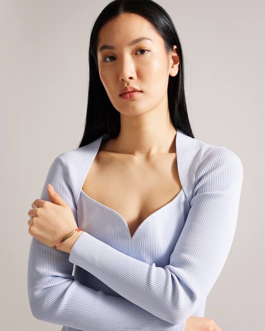 Ted Baker mujer 2ZFP1096 joyas brazalete eellie con corazón esmaltado rojo