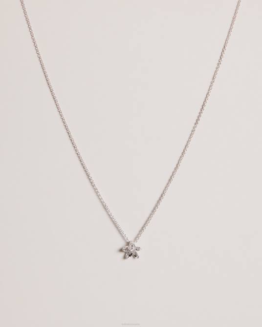 Ted Baker mujer 2ZFP1029 joyas collar con colgante de flor de Braddie color plata