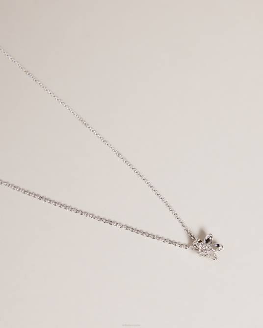 Ted Baker mujer 2ZFP1029 joyas collar con colgante de flor de Braddie color plata