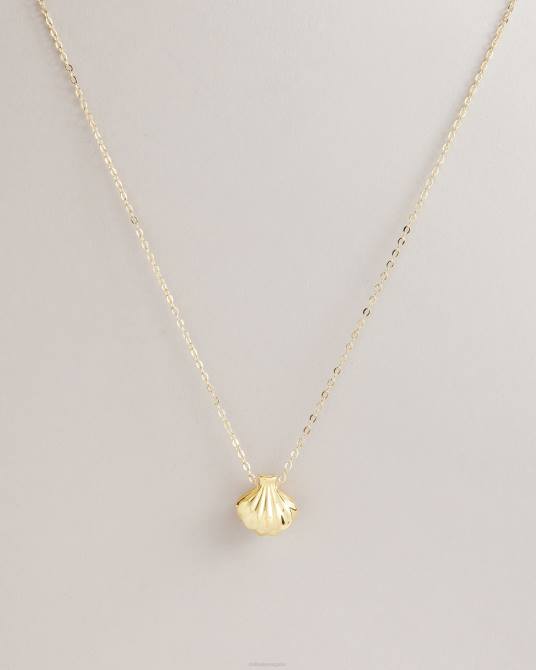 Ted Baker mujer 2ZFP1046 joyas collar con colgante de concha de almeja clamra color dorado