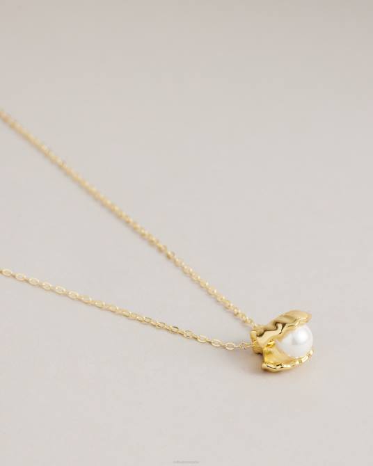 Ted Baker mujer 2ZFP1046 joyas collar con colgante de concha de almeja clamra color dorado