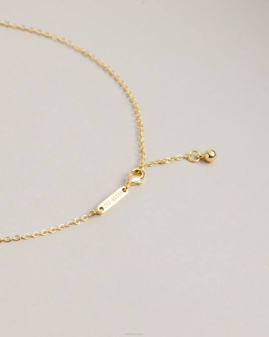Ted Baker mujer 2ZFP1046 joyas collar con colgante de concha de almeja clamra color dorado