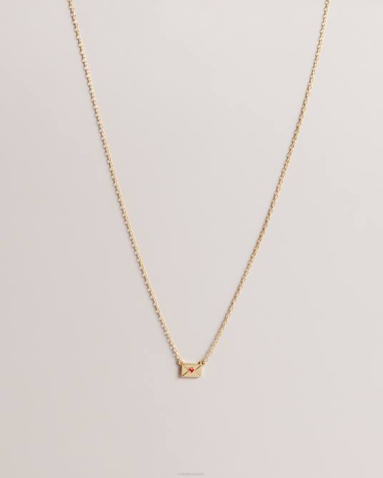Ted Baker mujer 2ZFP1062 joyas collar con colgante de carta de amor de laressa rojo