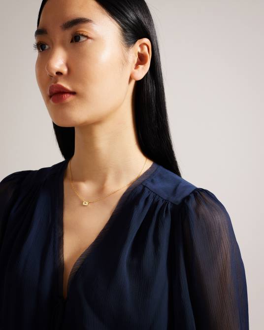 Ted Baker mujer 2ZFP1062 joyas collar con colgante de carta de amor de laressa rojo