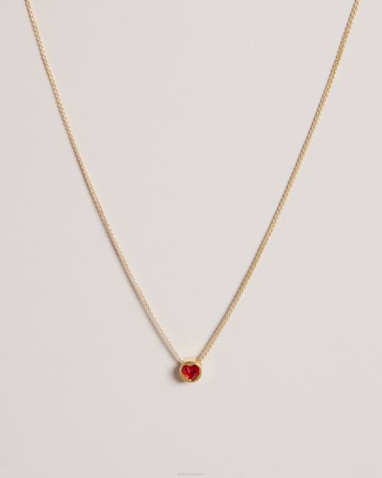 Ted Baker mujer 2ZFP1069 joyas collar con colgante de corazón de cristal harparh rojo