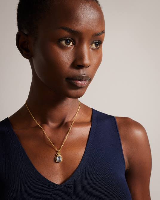 Ted Baker mujer 2ZFP1072 joyas collar con colgante de insecto del amor luban color dorado