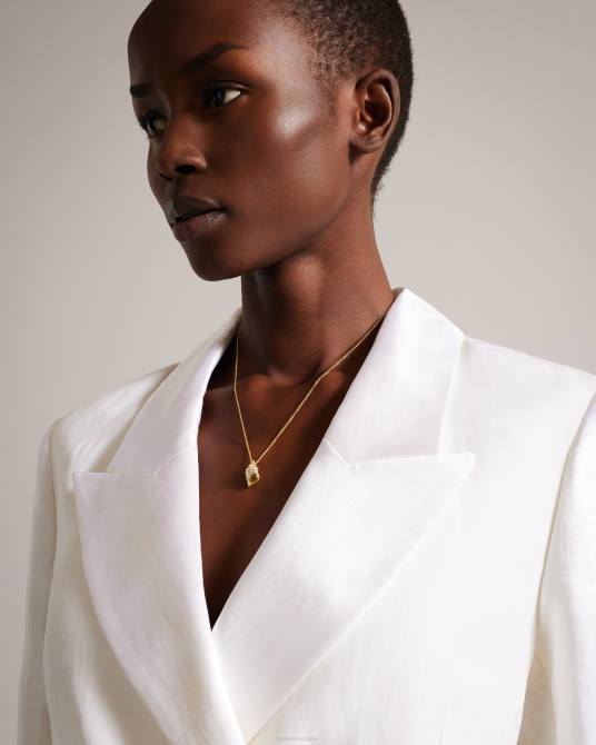 Ted Baker mujer 2ZFP1106 joyas collar con colgante de concha de cristal sorayaa color dorado