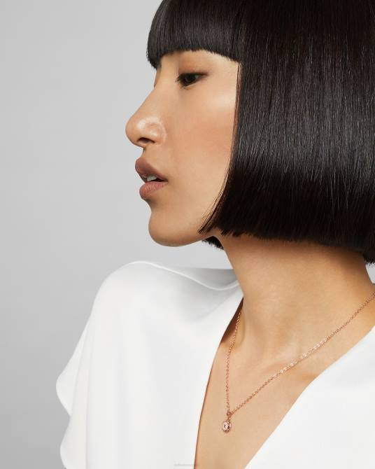 Ted Baker mujer 2ZFP1108 joyas collar elvina con botones esmaltados Bebé rosa