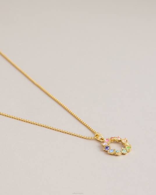 Ted Baker mujer 2ZFP1143 joyas collar con colgante de aro de cristal calypso de cresar multicolor