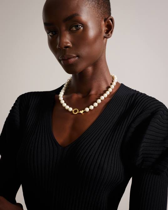 Ted Baker mujer 2ZFP985 joyas collar de magnolia y perlas de cristal palooma color dorado