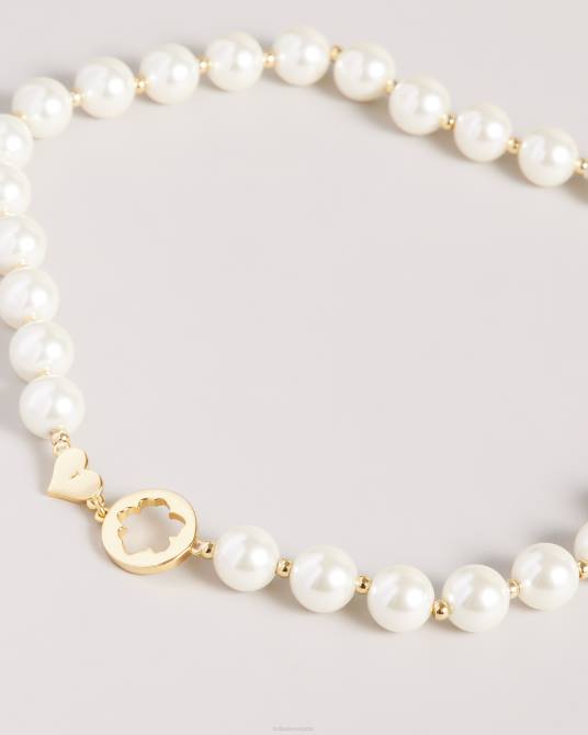 Ted Baker mujer 2ZFP985 joyas collar de magnolia y perlas de cristal palooma color dorado