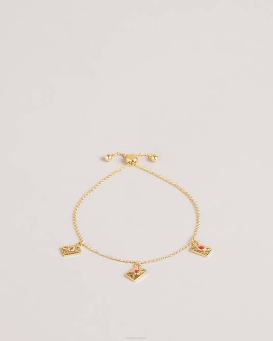 Ted Baker mujer 2ZFP1066 joyas pulsera con dije de carta de amor de Larsela rojo