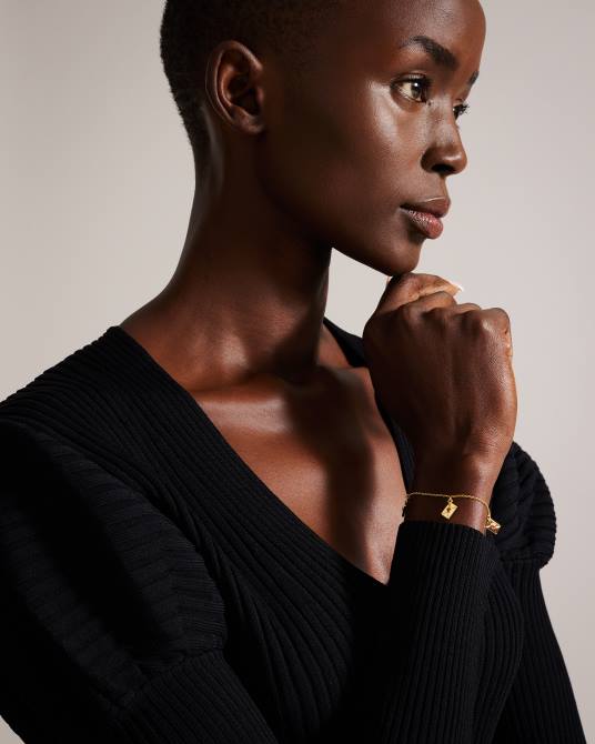 Ted Baker mujer 2ZFP1066 joyas pulsera con dije de carta de amor de Larsela rojo