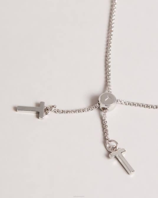 Ted Baker mujer 2ZFP969 joyas pulsera deslizante de cristal con icono de melrah color plata