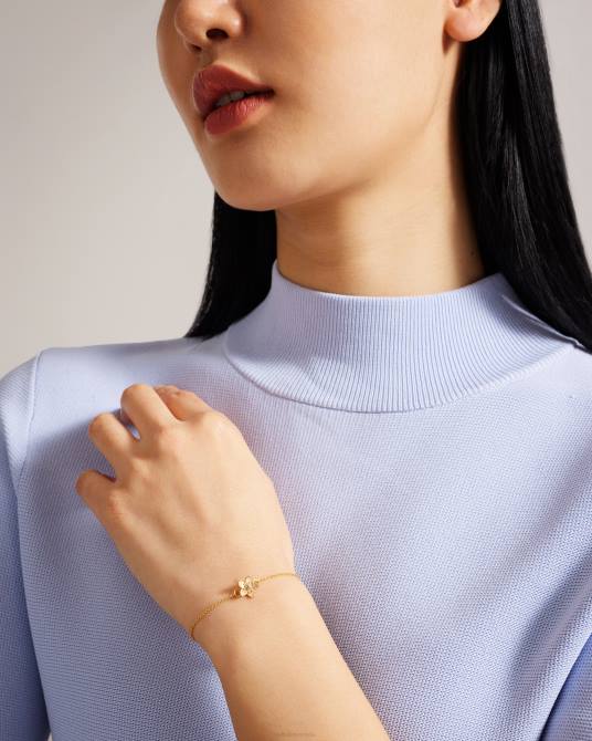 Ted Baker mujer 2ZFP982 joyas pulsera trenzada de flores pl-rosa