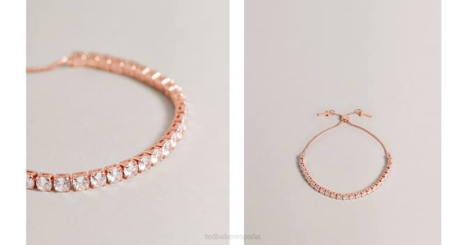 Ted Baker mujer 2ZFP987 joyas pulsera deslizante de cristal con icono de melrah color oro rosa