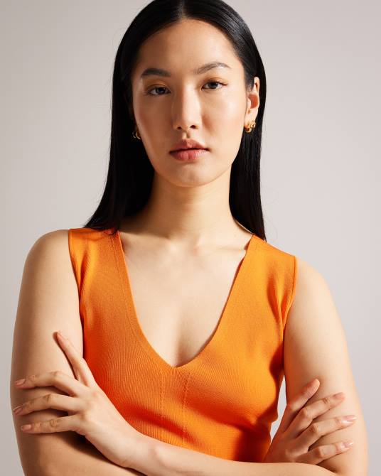 Ted Baker mujer 2ZFP1022 joyas pendientes de aro doble hennriy color dorado