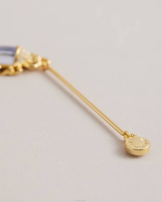 Ted Baker mujer 2ZFP1024 joyas Pendientes colgantes de cristal Love Bug de Lenniee color dorado